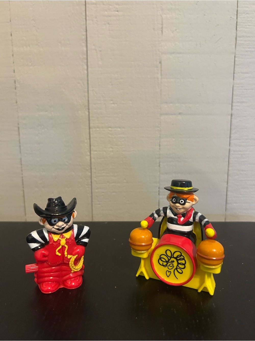1993&1995 McDonald's Happy Meal Rodeo Hamburglar & band Hamburglar drummer